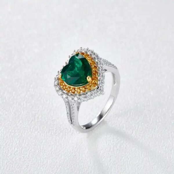 green engagement ring
