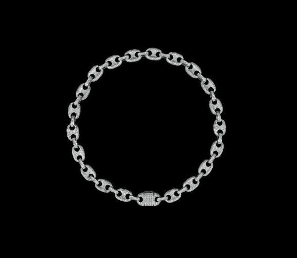 Sterling Silver Iced Out Cuban Link