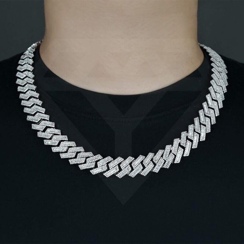 Mens Silver Chains Figaro - Image 4