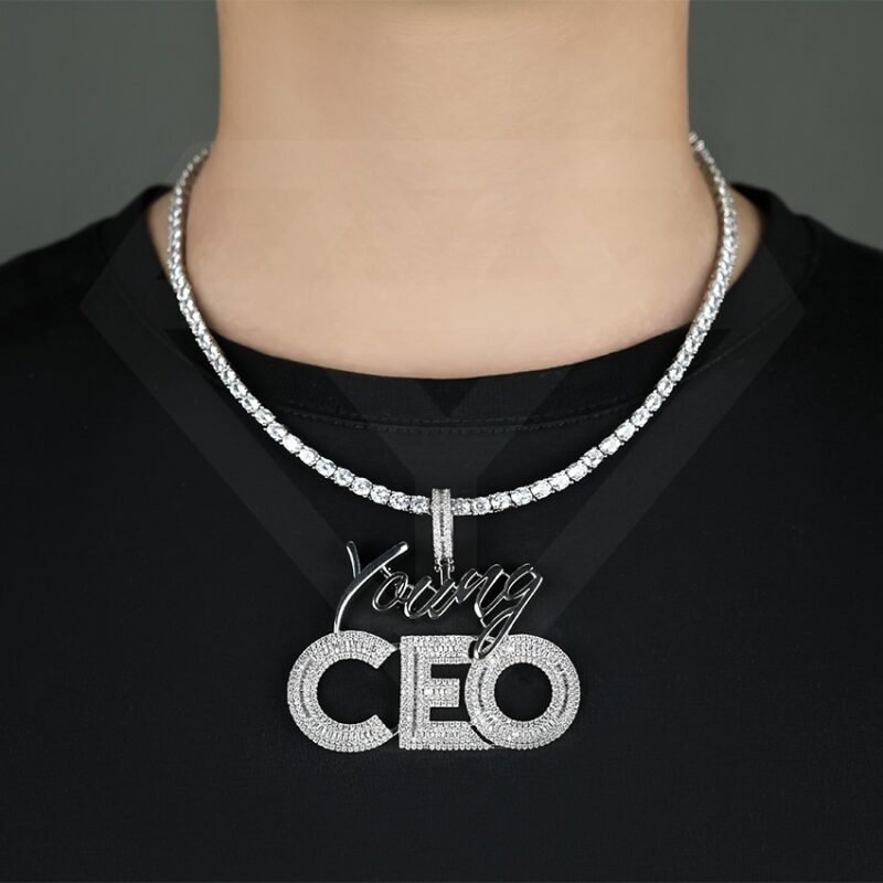 Moissanite Letter Pendant Custom - Image 2