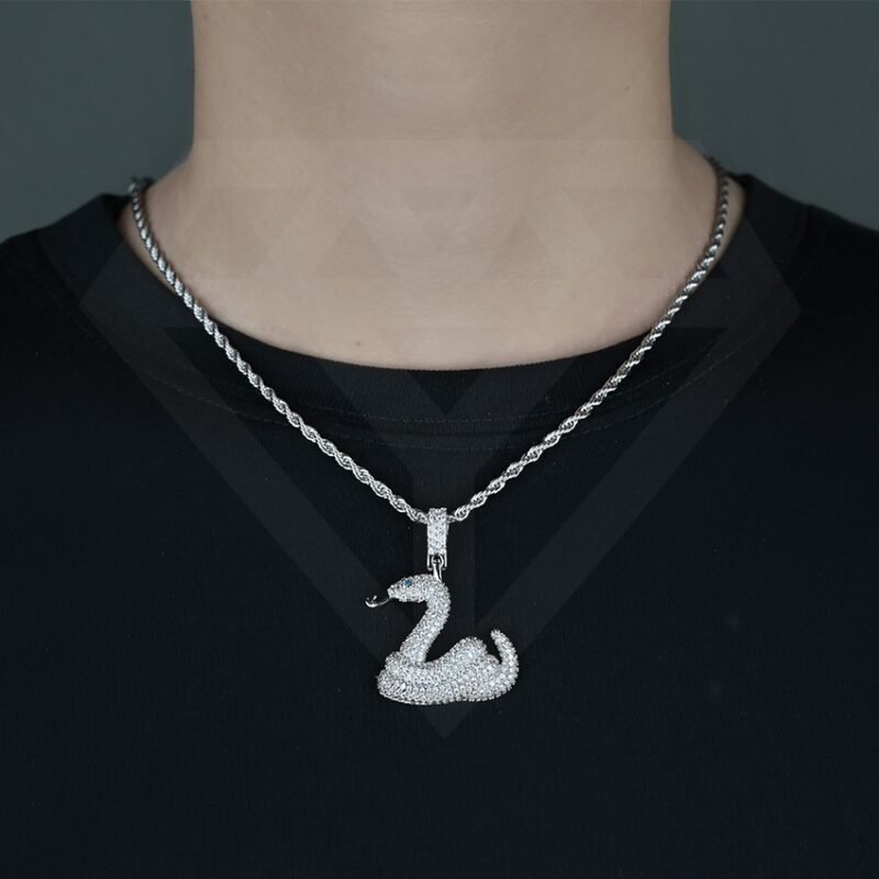 Silver Pendants Snake Pendant Necklace - Image 3