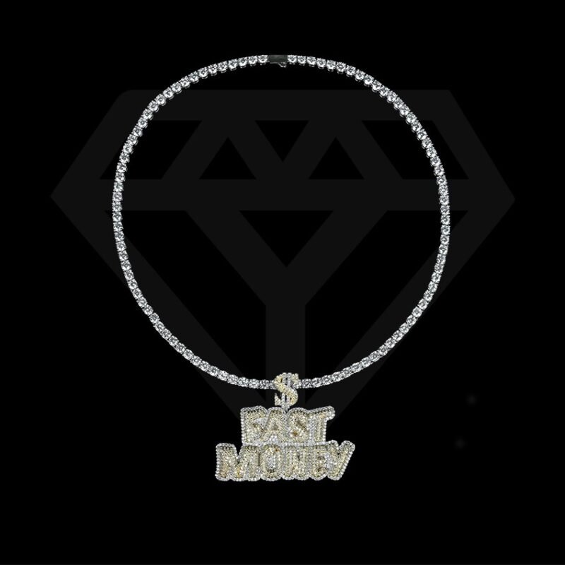 Moissanite Letter Pendant VVS Moissanite Custom Pendant - Image 4