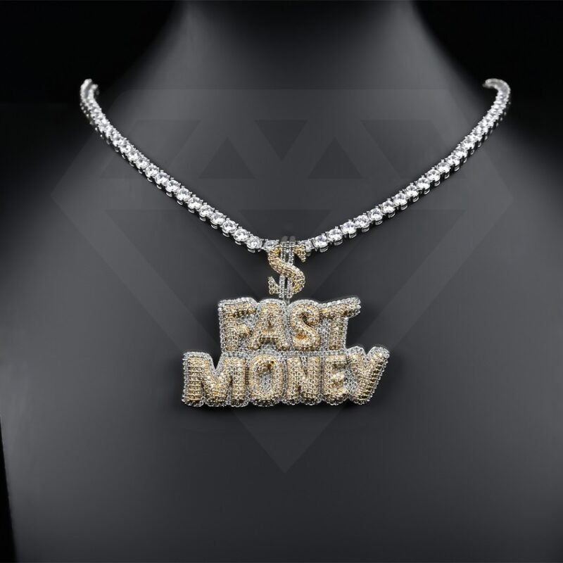 Moissanite Letter Pendant VVS Moissanite Custom Pendant - Image 3