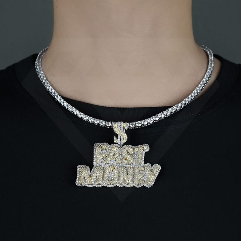 Moissanite Letter Pendant VVS Moissanite Custom Pendant - Image 2