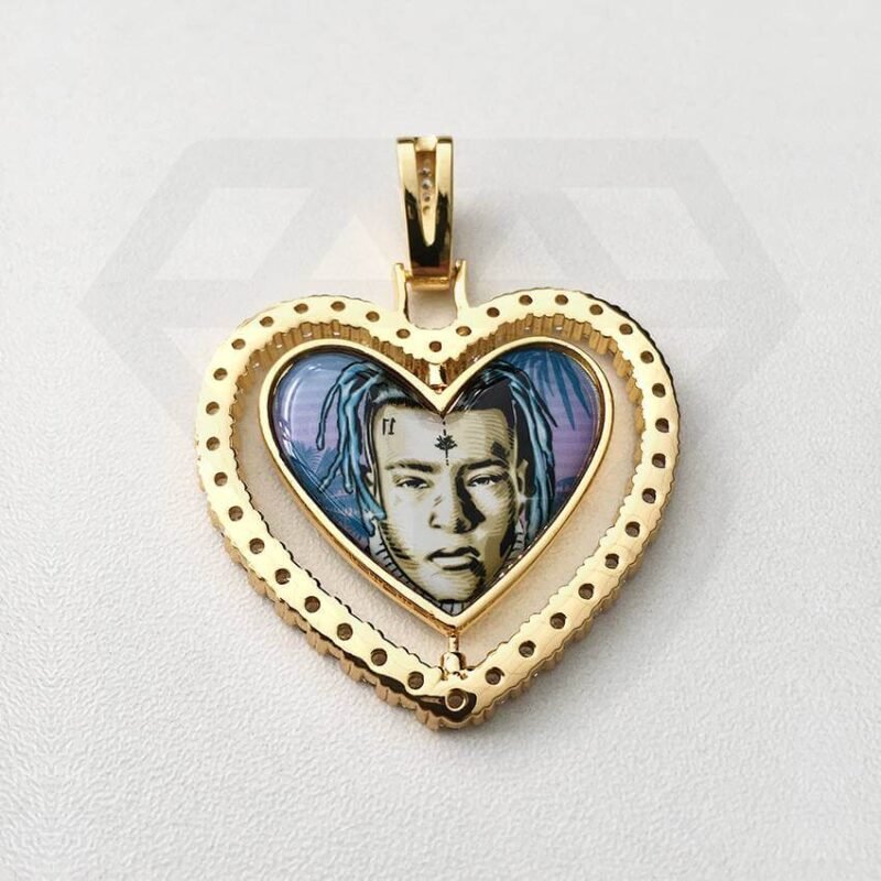 Gold Pendant Picture Photo Engraved Necklace - Image 4