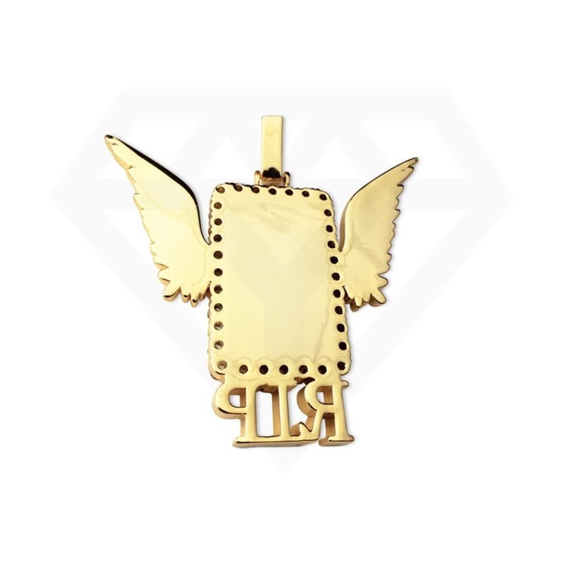 Gold Pendant Photos Wings Necklace - Image 2