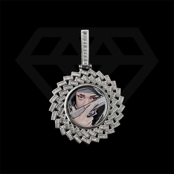 Photo New Design Iced Out Custom Picture Pendant Hip Hop Photo Pendant For Gifts Custom - Image 3