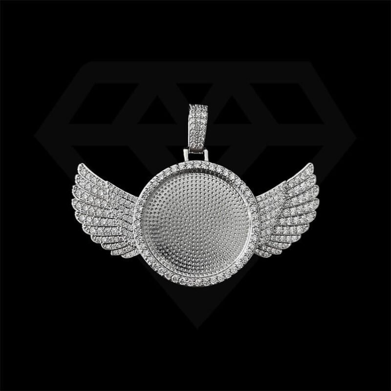 Custom Photo Necklace Wing Style - Image 3