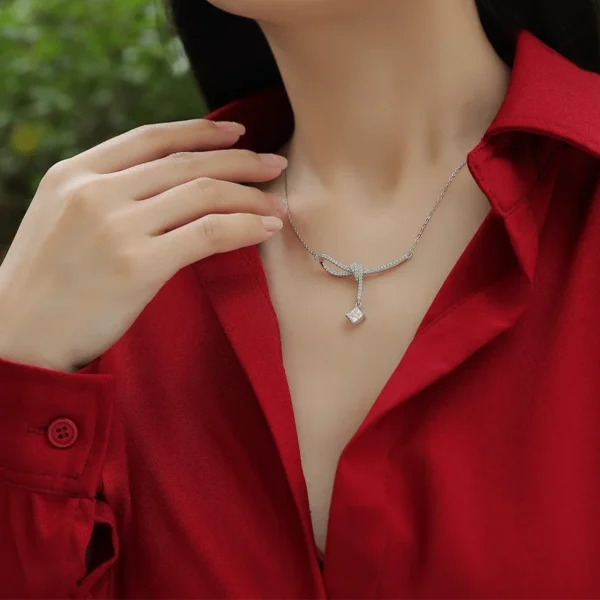 Light Jewelry Fashion pendant necklace for women, S925 Silver and Gold plated buttfly necklace MYZN12855-65 - Image 7