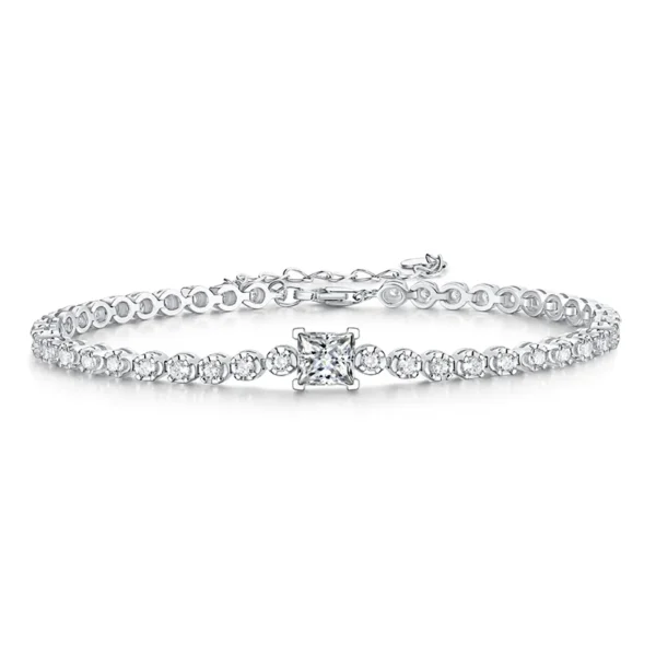 Moissanite shaped diamond bracelet L211113339