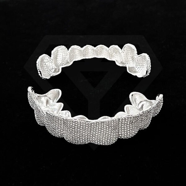 VVS Moissanite Iced Out Hiphop Grillz 925 Sterling Silver for Customized Luxury Grillz for Men MY20240625-22 - Image 8