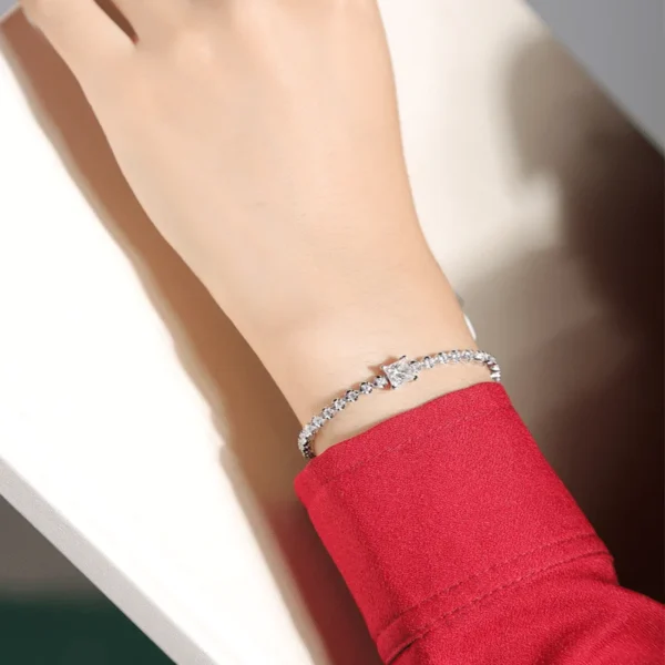 Moissanite shaped diamond bracelet L211113339 - Image 4