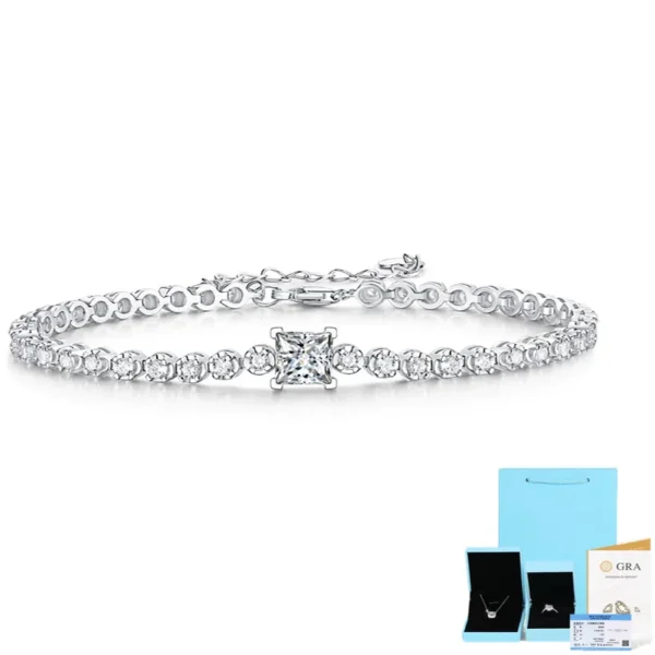 Moissanite shaped diamond bracelet L211113339 - Image 5