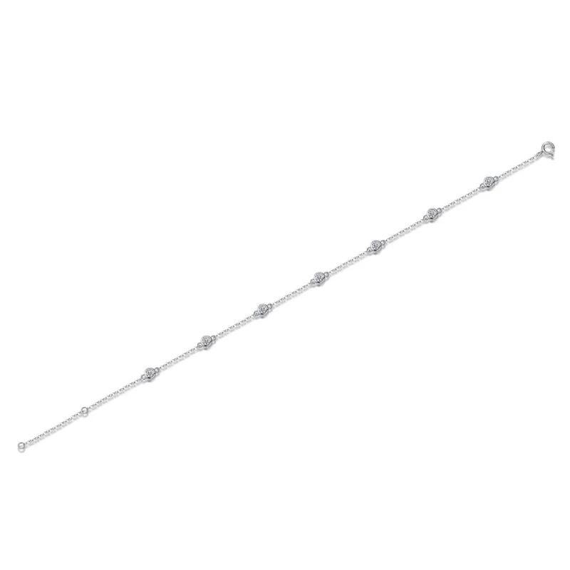 Moissanite Diamond Bracelets Moissanite Chain Friendship Bracelets Unique Jewelry Bangle Bracelets for Women Chain Fashion Trendy Adjustable Womens Jewelry Cat Eye Moissanite for Valentine's Day Gift MYZB13081 - Image 6