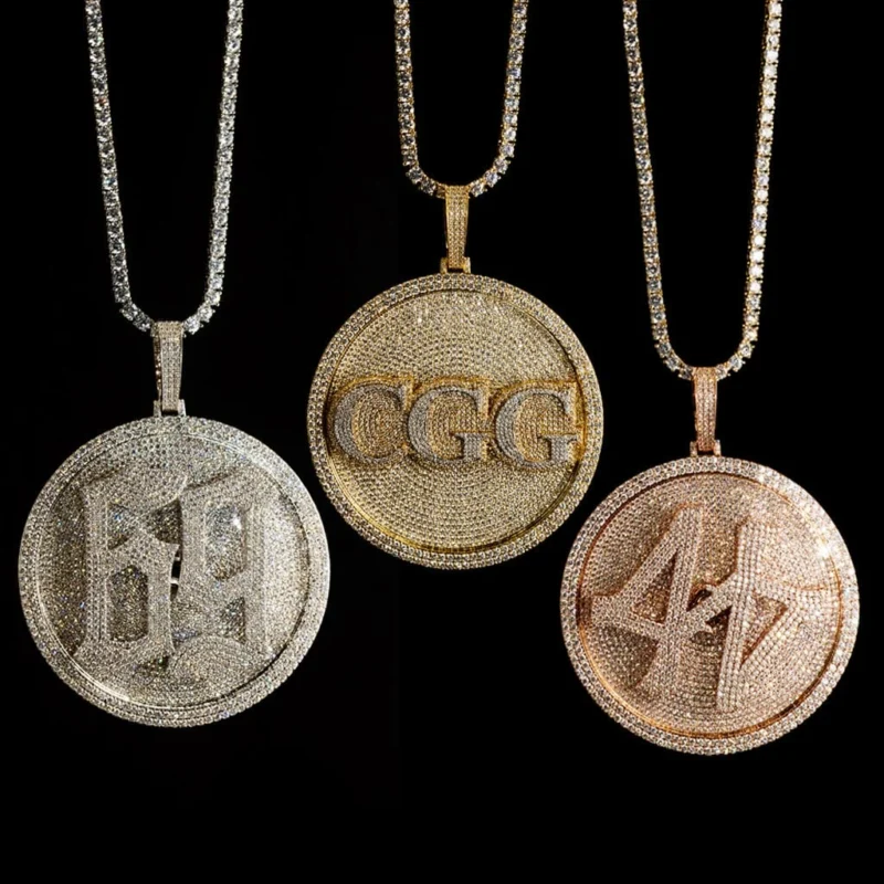 Custom Letter Necklace Disk