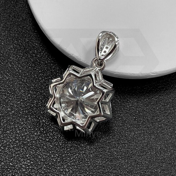 Fine Jewelry Necklace  Dazzling Twisted Flower Pendant Necklace in 925 Sterling Silver Pendant MYBP23599-1 - Image 3