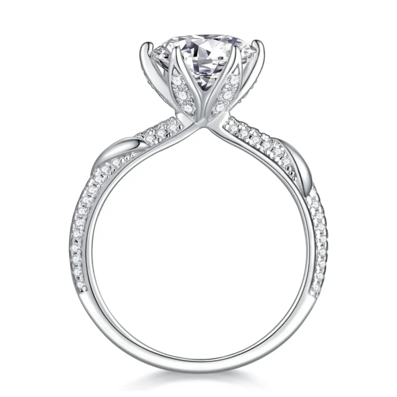 Fine Luxury Jewelry 2 Carat Moissanite Engagement Ring Moissanite Ring for Women 925 Sterling Silver D Color VVS1 Clarity 925 Sterling Silver MYR12992-9.0 - Image 5