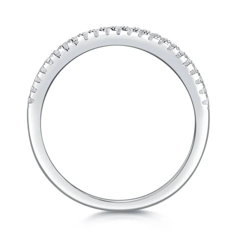 Five Row VVS D Dazzling Brilliant Cut Cubic Zirconia Broad Wedding Band Ring in 925 Sterling Silver Moissanite Tennis Eternity Ring MYR13698 - Image 6