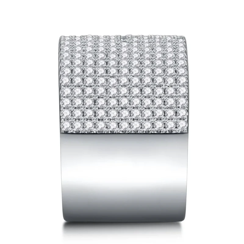 Wedding Unique Womens Ring White Gold Round Cut Eternity Diamond  Lab Created Bands Ring MYR13692 - Image 5