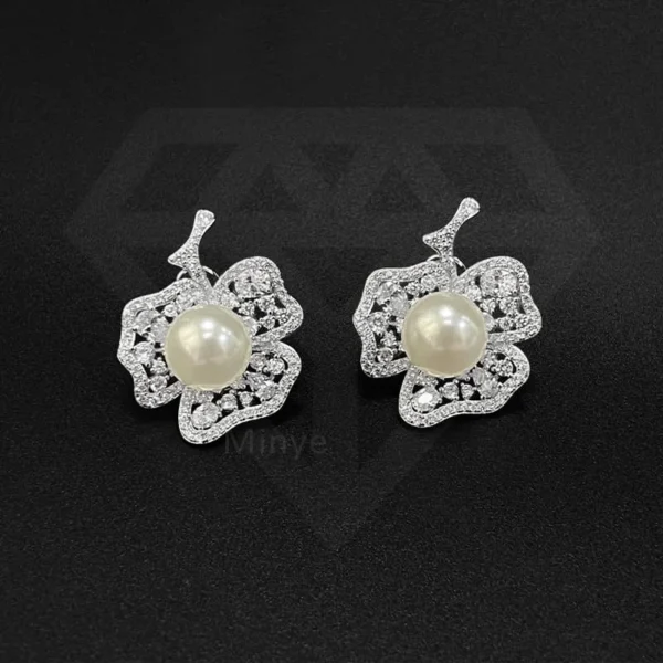 Colored Gemstone Set Natural Pearl Flower Earring and Necklace Set Pearl Jewelry Set Collection MYBZ0041 - Image 7