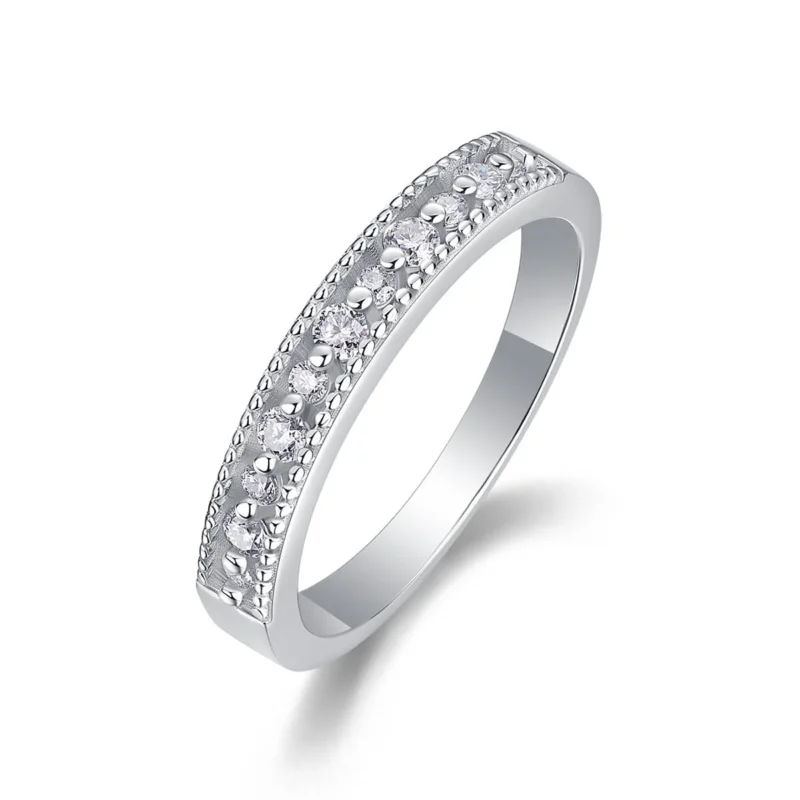 Engagement White Gold Solid Wedding Engagement Ring and Wedding Band Wedding Band Ring MYR13239