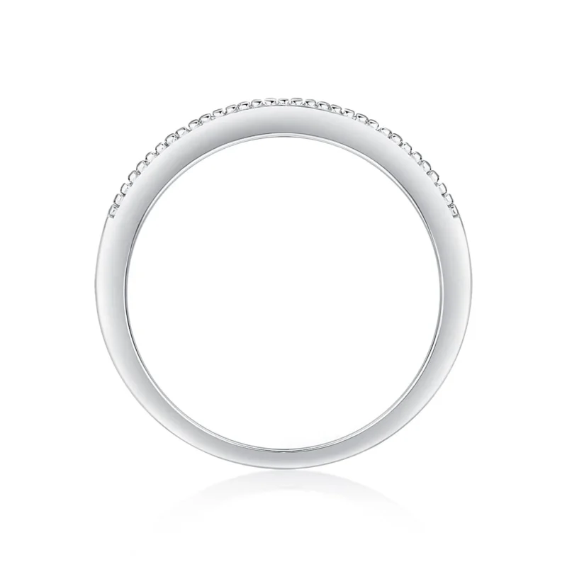 Engagement White Gold Solid Wedding Engagement Ring and Wedding Band Wedding Band Ring MYR13239 - Image 8