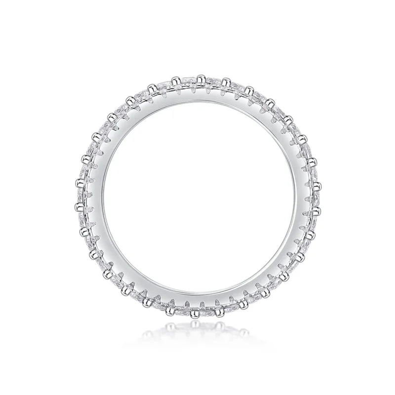New Design Jewelry Ladies Brilliant Cut Diamond Eternity Wedding Band In Platinum 925 Sterling Silver Ring MYR13251 - Image 8