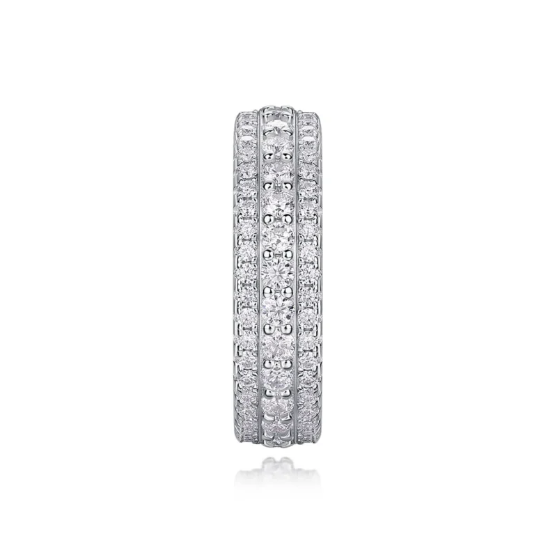 New Design Jewelry Ladies Brilliant Cut Diamond Eternity Wedding Band In Platinum 925 Sterling Silver Ring MYR13251 - Image 7