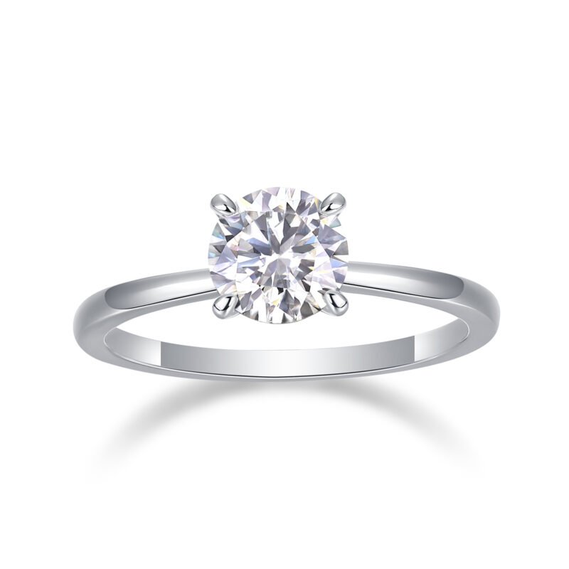 S925 Sterling Silver 4k White or Yellow Gold Lab-Grown Diamond Solitaire Engagement Ring Fine Jewelry Moissanite MYR12939-6.5 - Image 6