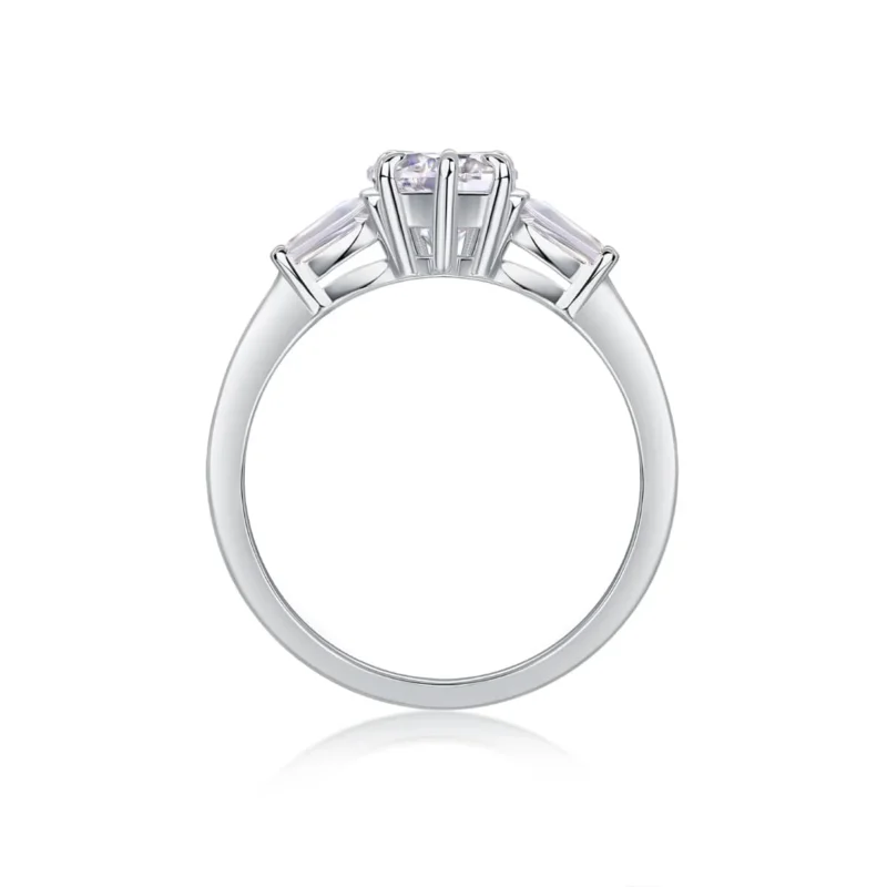 3 Ct Heart Cut Diamond Classic Solitaire Wedding 3-Stone Engagement Ring Plated 925 Sterling Silver Handmade Women Jewelry Promise Customized Ring Sterling Silver Ring MYR13209 - Image 6