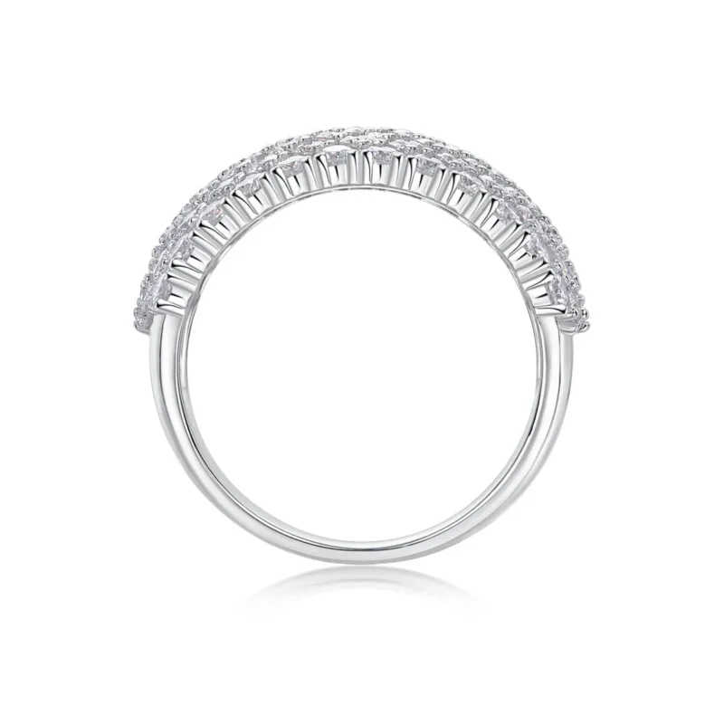 S925 Sterling Silver Shiny Full Diamond Engagement Ring Luxury Fashion Jewelry Eternal Diamond Surface Silver Ring MYR13688 - Image 6