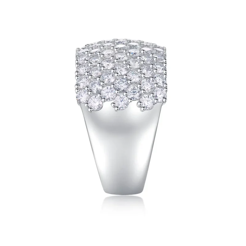 S925 Sterling Silver Shiny Full Diamond Engagement Ring Luxury Fashion Jewelry Eternal Diamond Surface Silver Ring MYR13688 - Image 5