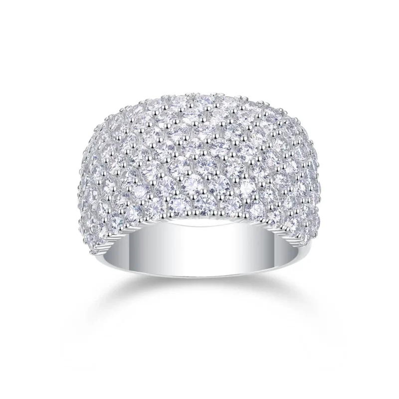 S925 Sterling Silver Shiny Full Diamond Engagement Ring Luxury Fashion Jewelry Eternal Diamond Surface Silver Ring MYR13688 - Image 4