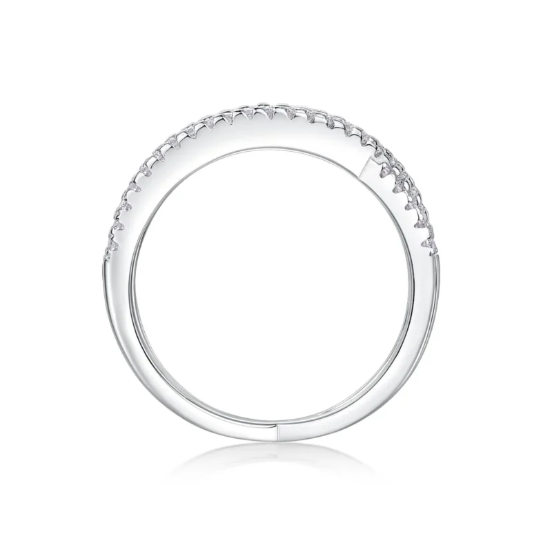 Double Criss Cross Ring 925 Sterling Silver Infinity X Ring Eternity Wedding Band Rings for Women Moissanite Diamond Women Rings MYR13689 - Image 6
