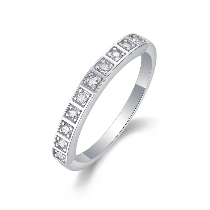 High Quality Minimalist Stackable Jewellery GRA Certified VVS Moissanite 925 Sterling Silver Fine Gemstone Ring For Men Jewelry Ring S925 MYR13321