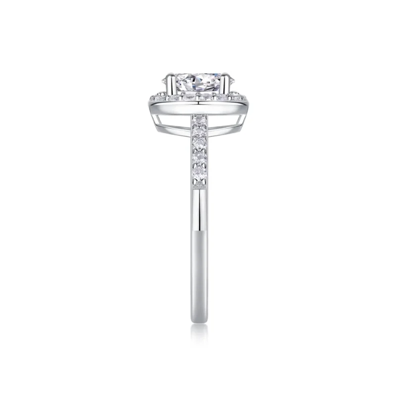 Oval Gemstone Diamond Co Oval Shape Halo 925 Sterling Silver Ring Design Diamond S925 Silver Ring MYR13340 - Image 4