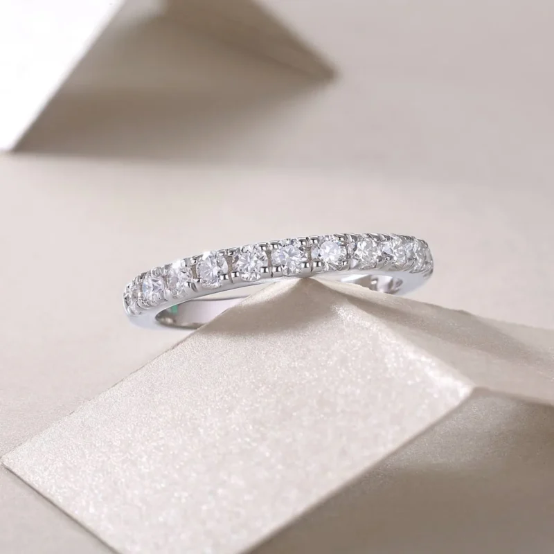 Luxury Wedding Ring 0.50ct Lab Grown Diamond Band Ring For Women EF Color VS Clarity Jewelry S925 Sterling Silver MYR13238 - Image 2