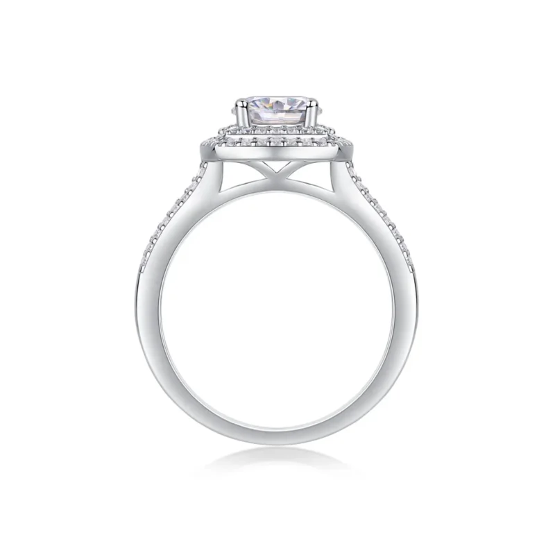 925 Sterling Silver Moissanite 1-3CT Rings for Women,18K White Gold Plated Silver,D Color VVS1 Ideal Cut Women Ring MYR13332-6.5 - Image 5