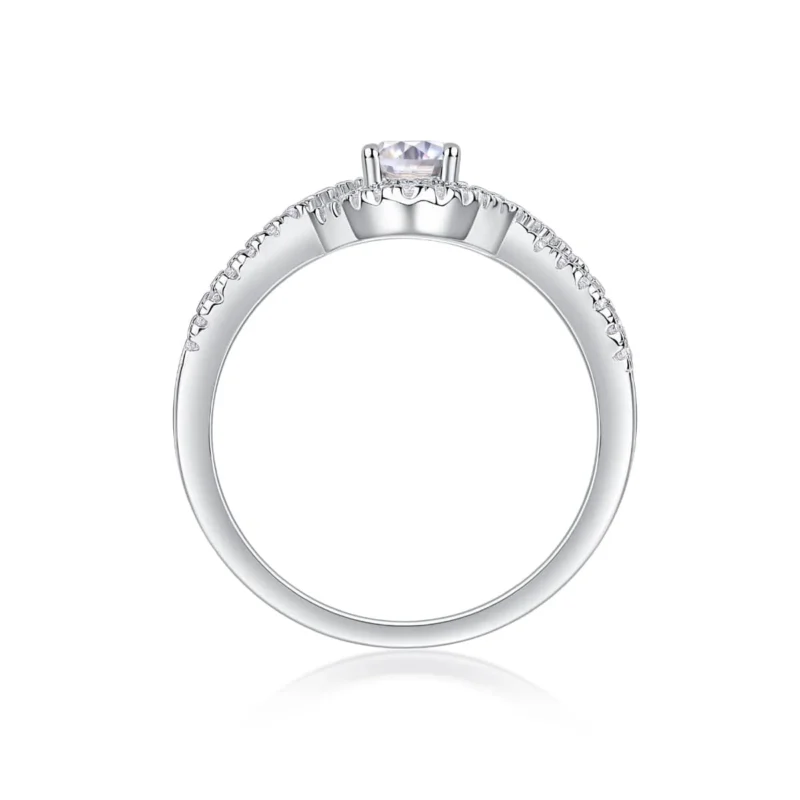 925 Sterling Silver 5.5 Carat Lab Grown Diamond Twisting Curving Pear Cut Diamond Engagement Ring Women Wedding Engagement Rings MYR13418 - Image 5