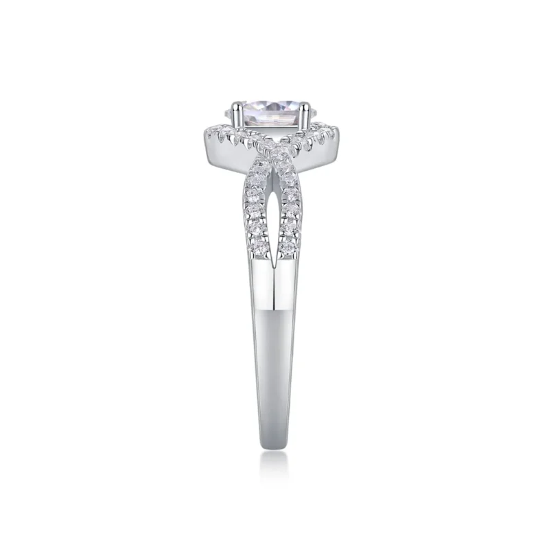 925 Sterling Silver 5.5 Carat Lab Grown Diamond Twisting Curving Pear Cut Diamond Engagement Ring Women Wedding Engagement Rings MYR13418 - Image 4