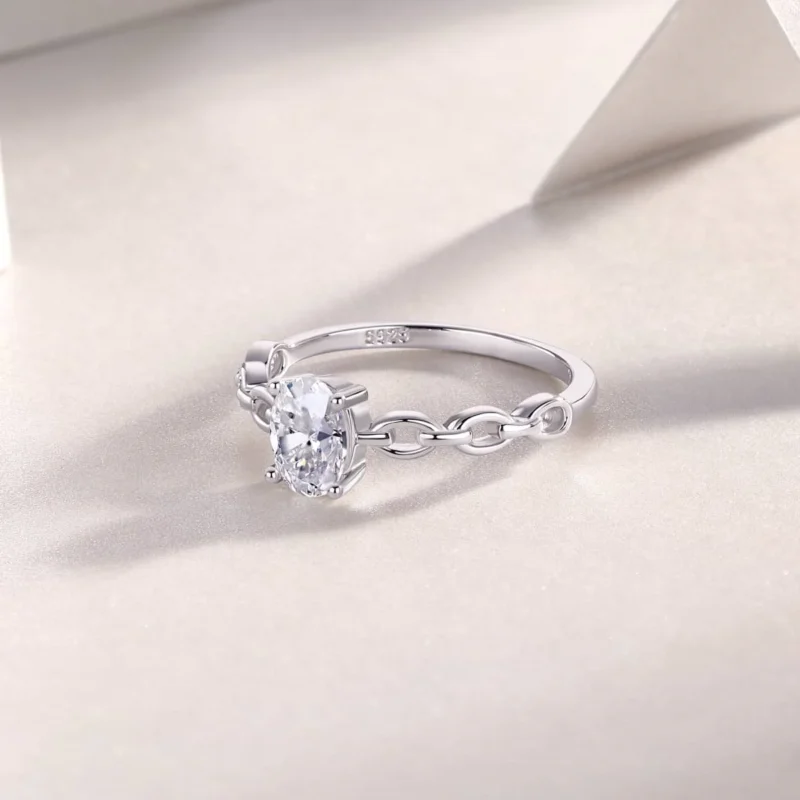 Wholesale Engagement Rings Promise Ring for Women Wedding Eternity Bands Round Oval 925 Sterling Silver Ring MYR13334 - Image 2