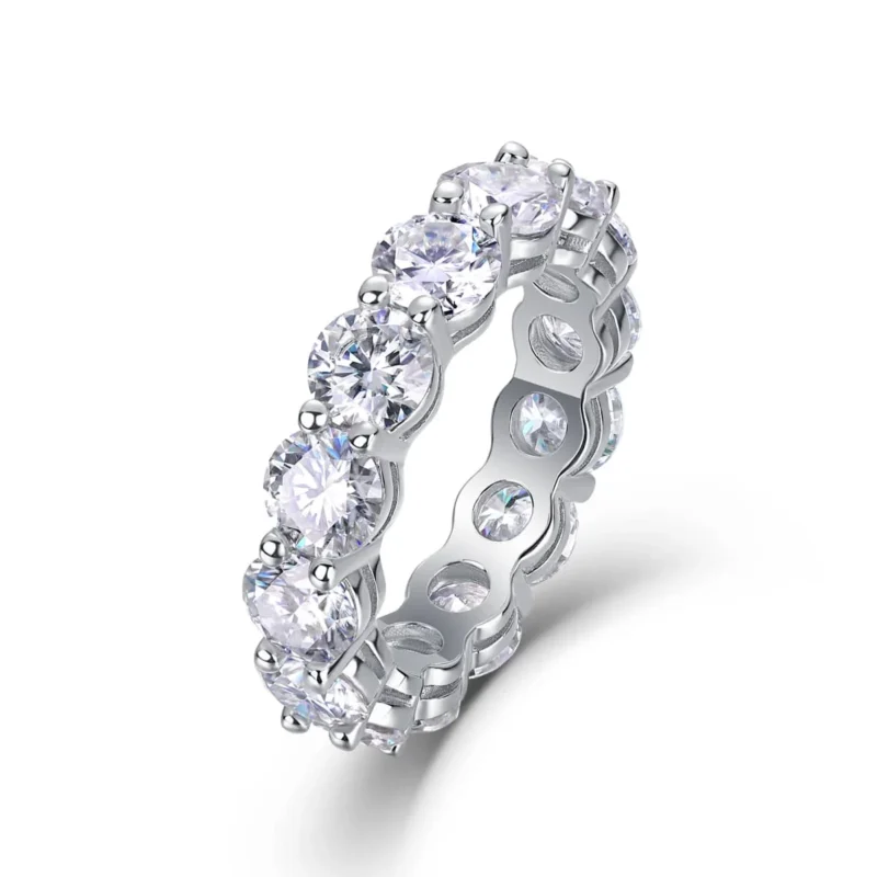 Wholesale 925 Silver Pretty-Jewels 2 Ct Round Cut Lab Created Diamond Full Eternity Band Engagement Ring Eternity Rings MYR13531-5.0