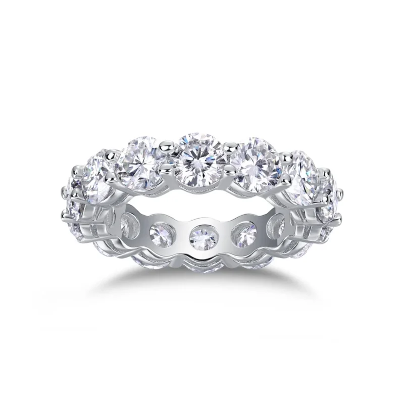 Wholesale 925 Silver Pretty-Jewels 2 Ct Round Cut Lab Created Diamond Full Eternity Band Engagement Ring Eternity Rings MYR13531-5.0 - Image 8