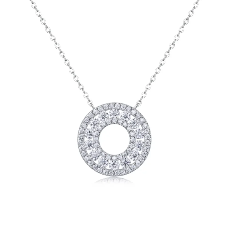 Pendant Fashion Short Necklace Accessories Gift Source in Stock Wholesale S925 Silver Moissanite Reciprocating MYN13249
