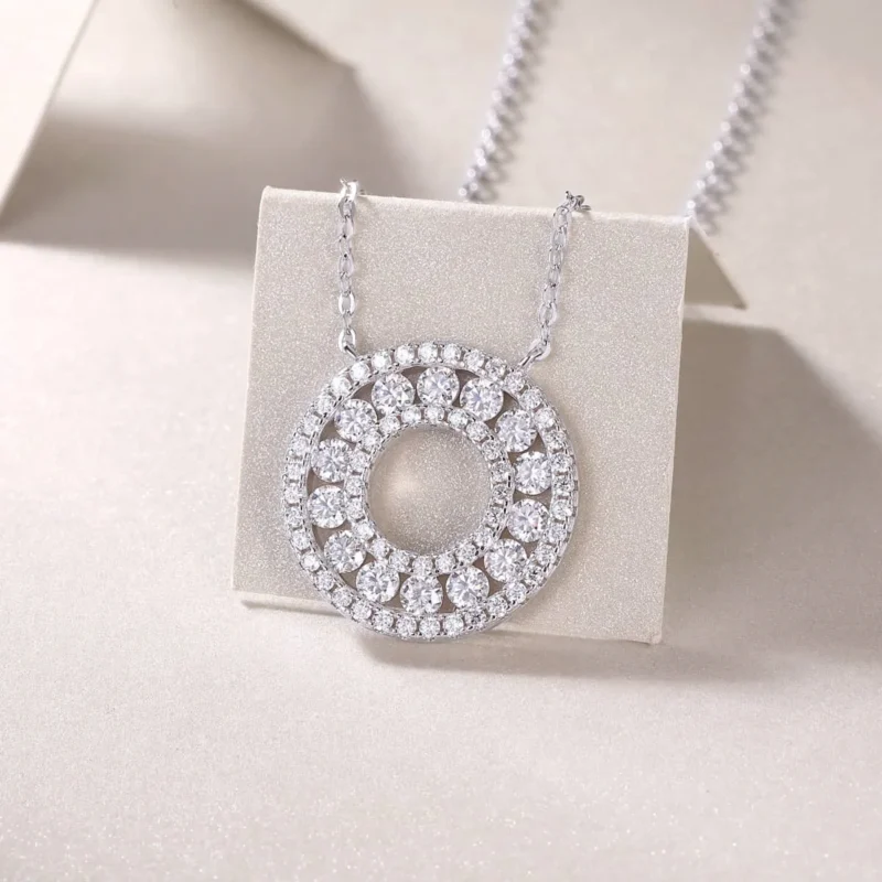 Pendant Fashion Short Necklace Accessories Gift Source in Stock Wholesale S925 Silver Moissanite Reciprocating MYN13249 - Image 5