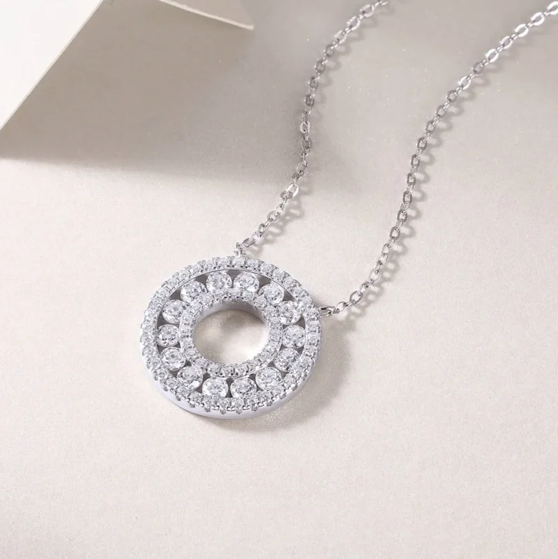 Pendant Fashion Short Necklace Accessories Gift Source in Stock Wholesale S925 Silver Moissanite Reciprocating MYN13249 - Image 4