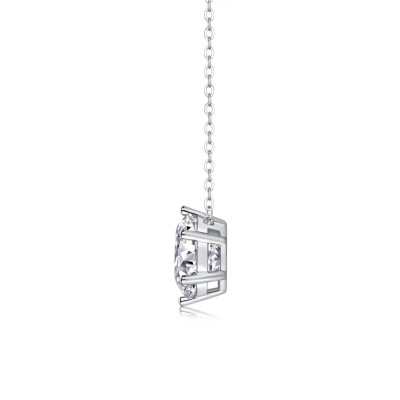 Moissanite 14K White Gold Wire Basket Lab Created Diamond Pendant 3CT Wholesale MYP13600-9.0 - Image 6