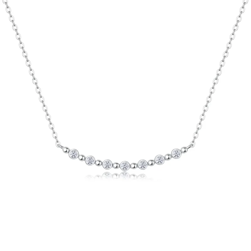 Moissanite 0.50 Carat Natural Round White Diamond Neckalce For Women's Wholesale MYN13441