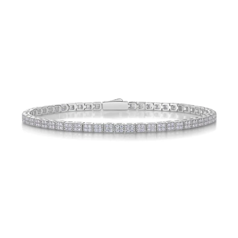 Tennis Bracelet in 14K Gold over 925 Sterling Silver 1.50 Carat Round Cut Prong Set Lab Grown Diamond Wholesale MYL13442