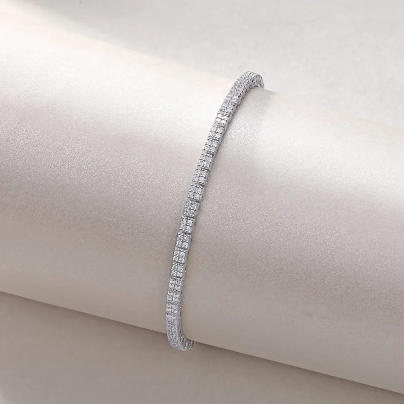 Tennis Bracelet in 14K Gold over 925 Sterling Silver 1.50 Carat Round Cut Prong Set Lab Grown Diamond Wholesale MYL13442 - Image 5